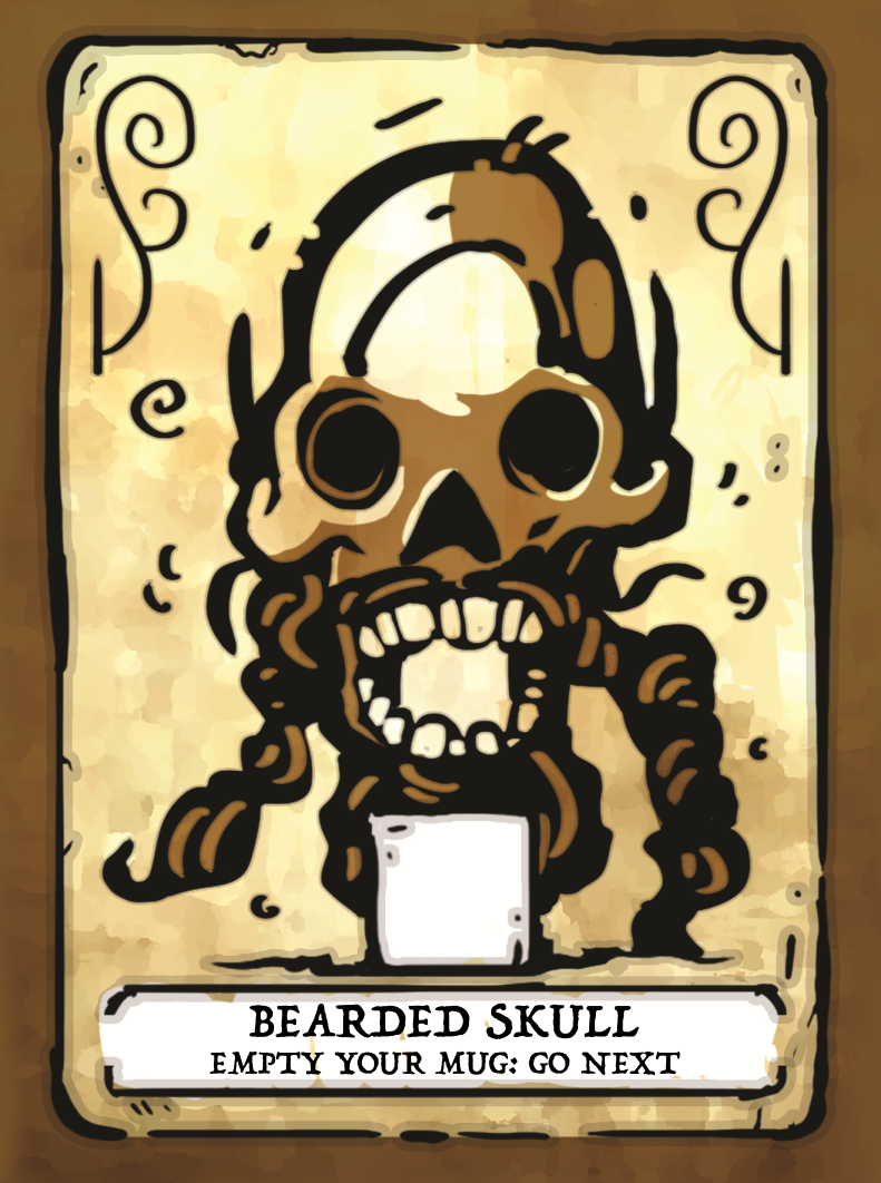 Bearded Skull Card